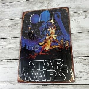 STAR WARS tin movie sign